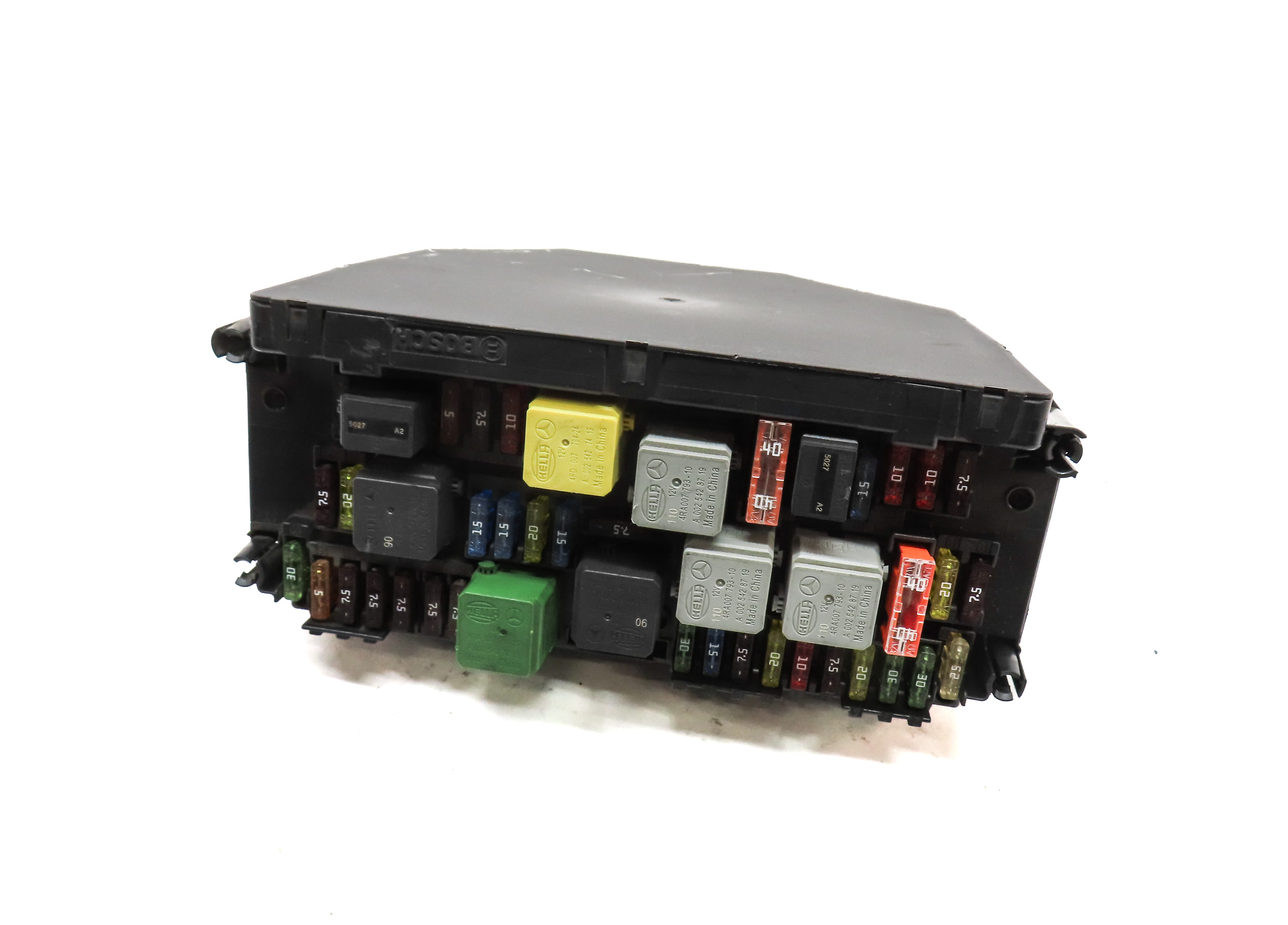 13-18 MERCEDES E S SL CLS W212 W222 FRONT SIGNAL ACQUISITION MODULE w/ FUSE BOX — exact item pictured